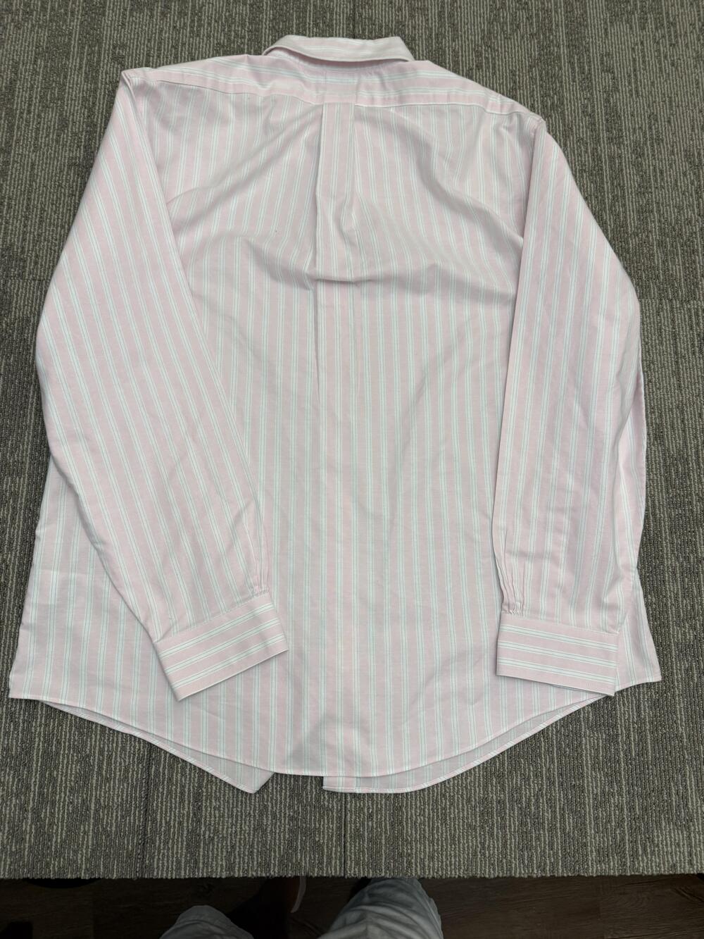 Brooks Brothers Shirt Mens XL Pink Blue Striped Regent Non Iron 1818 Button Down